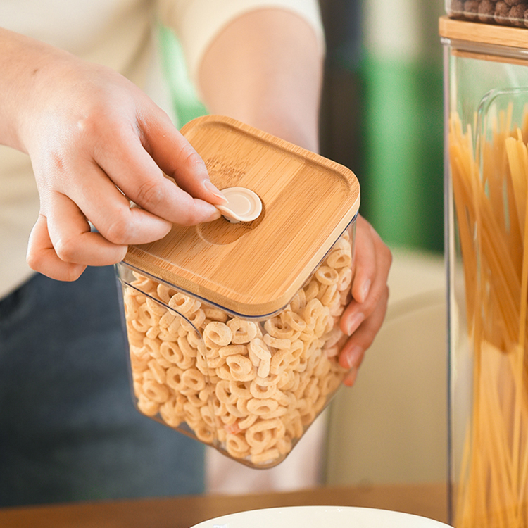 Boîte de Conservation Carrée avec Couvercle en Bambou – Valve Fraîcheur & Joint Silicone – Sans BPA – Image 5
