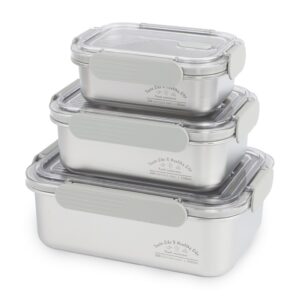 Boîte de Conservation Hermétique en Acier Inoxydable 1600 ml – Couvercle Transparent Haute Visibilité – Design Empilable & Étanche