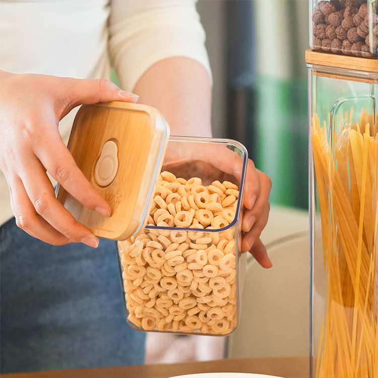 Boîte de Conservation Carrée avec Couvercle en Bambou – Valve Fraîcheur & Joint Silicone – Sans BPA – Image 4